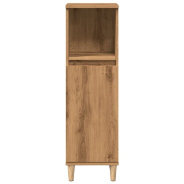 vidaXL Ντουλάπι μπάνιου Δρυς τεχνίτης 30x30x100cm Κατασκευασμένο ξύλο