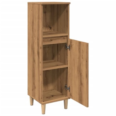 vidaXL Ντουλάπι μπάνιου Δρυς τεχνίτης 30x30x100cm Κατασκευασμένο ξύλο