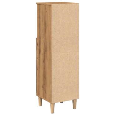 vidaXL Ντουλάπι μπάνιου Δρυς τεχνίτης 30x30x100cm Κατασκευασμένο ξύλο