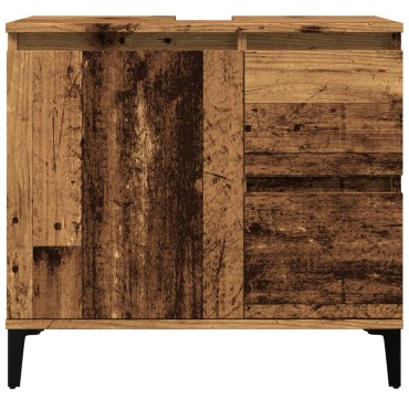 vidaXL Ντουλάπι νιπτήρα Παλιό ξύλο 65x33x60cm Κατασκευασμένο ξύλο 1 τεμ.