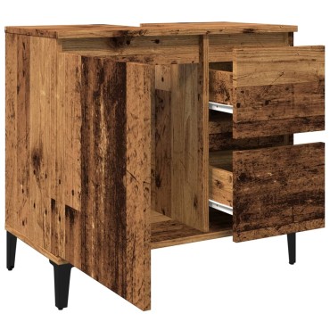 vidaXL Ντουλάπι νιπτήρα Παλιό ξύλο 65x33x60cm Κατασκευασμένο ξύλο 1 τεμ.