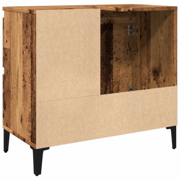 vidaXL Ντουλάπι νιπτήρα Παλιό ξύλο 65x33x60cm Κατασκευασμένο ξύλο 1 τεμ.