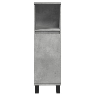 vidaXL Ντουλάπι Μπάνιου Γκρι Σκυροδέματος 30x30x100cm Επεξ. Ξύλο