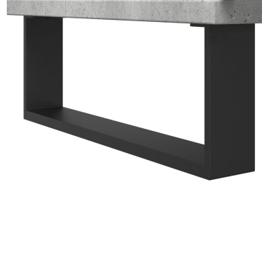 vidaXL Ντουλάπι Μπάνιου Γκρι Σκυροδεμ. 58x33x60cm Επεξεργ. Ξύλο