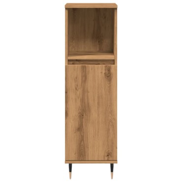 vidaXL Ντουλάπι μπάνιου Δρυς τεχνίτης 30x30x100cm Κατασκευασμένο ξύλο