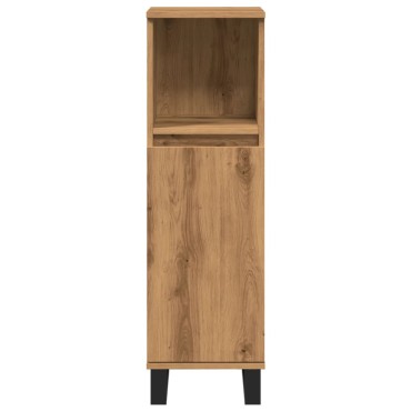 vidaXL Ντουλάπι μπάνιου Δρυς τεχνίτης 30x30x100cm Κατασκευασμένο ξύλο 1 τεμ.