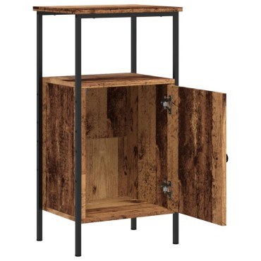 vidaXL ντουλάπι κομοδίνου Παλιό ξύλο 41x31x80cm Κατασκευασμένο ξύλο 1 τεμ.