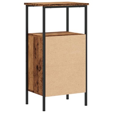 vidaXL ντουλάπι κομοδίνου Παλιό ξύλο 41x31x80cm Κατασκευασμένο ξύλο 1 τεμ.