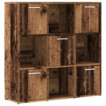 vidaXL Βιβλιοθήκη Παλαιό ξύλο 90x28x90cm Ξύλινη κατασκευή 1 τεμ.