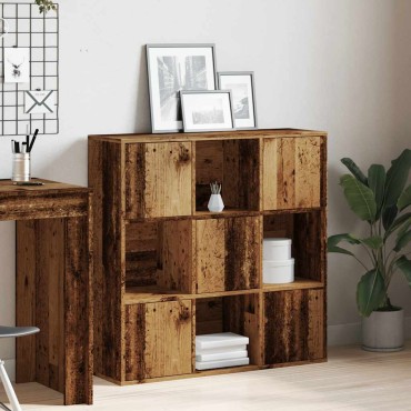 vidaXL Βιβλιοθήκη Παλαιό ξύλο 90x28x90cm Ξύλινη κατασκευή 1 τεμ.