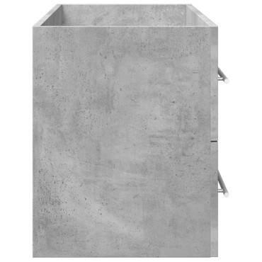 vidaXL Ντουλάπι Νιπτήρα Γκρι Σκυροδέματος 100x38,5x48cm Επεξ. Ξύλο 1 τεμ.