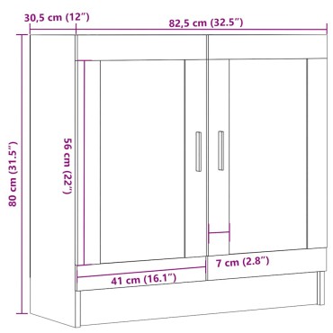 vidaXL Βιβλιοθήκη Παλιό Ξύλο 82,5x30,5x80cm Μοριοσανίδα 1 τεμ.