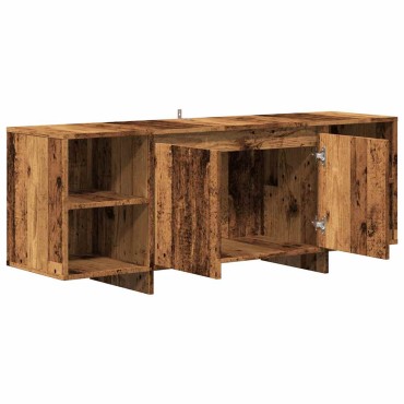 vidaXL Έπιπλο Τηλεόρασης Παλιό Ξύλο 130x35x50cm από Μοριοσανίδα