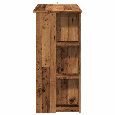 vidaXL Τραπέζι Κονσόλα με Ράφι Παλιό Ξύλο 102x50x103,5cm Επεξεργ. Ξύλο 1 τεμ.