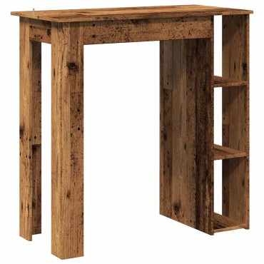 vidaXL Τραπέζι Κονσόλα με Ράφι Παλιό Ξύλο 102x50x103,5cm Επεξεργ. Ξύλο 1 τεμ.