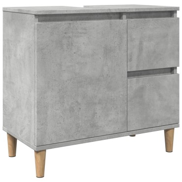 vidaXL ντουλάπι νεροχύτη σκυρόδεμα γκρι 65x33x60cm κατασκευασμένο ξύλο