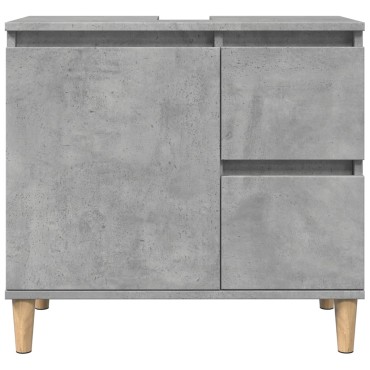vidaXL ντουλάπι νεροχύτη σκυρόδεμα γκρι 65x33x60cm κατασκευασμένο ξύλο