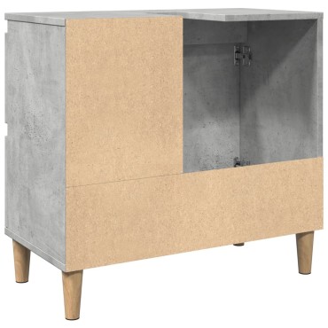 vidaXL ντουλάπι νεροχύτη σκυρόδεμα γκρι 65x33x60cm κατασκευασμένο ξύλο