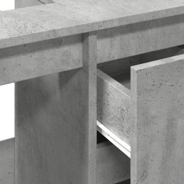 vidaXL ντουλάπι νεροχύτη σκυρόδεμα γκρι 65x33x60cm κατασκευασμένο ξύλο