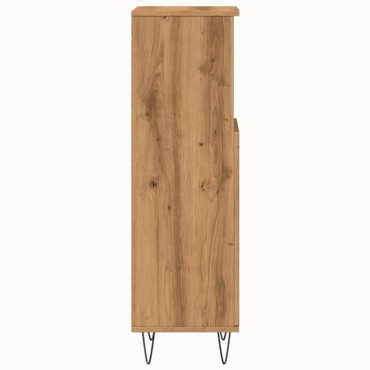 vidaXL Ντουλάπι μπάνιου Δρυς τεχνίτης 30x30x100cm Κατασκευασμένο ξύλο