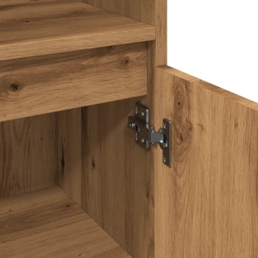 vidaXL Ντουλάπι μπάνιου Δρυς τεχνίτης 30x30x100cm Κατασκευασμένο ξύλο