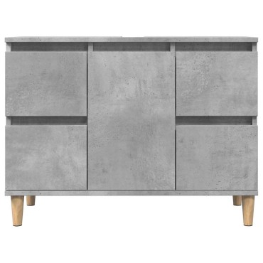 vidaXL Ντουλάπι Νιπτήρα Γκρι Σκυρ. 80x33x60cm Επεξεργασμένο Ξύλο 1 τεμ.
