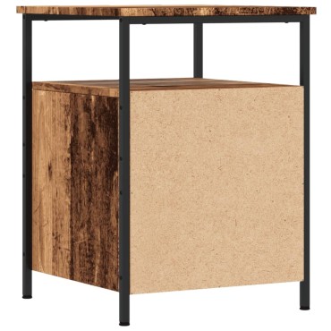 vidaXL ντουλάπι κομοδίνου Παλιό ξύλο 44x45x60cm Κατασκευασμένο ξύλο 1 τεμ.