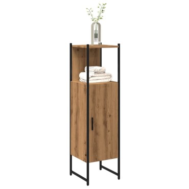 vidaXL Ντουλάπι μπάνιου Δρυς τεχνίτης 33x33x120,5cm 1 τεμ.