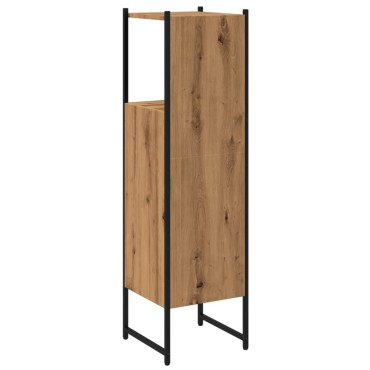 vidaXL Ντουλάπι μπάνιου Δρυς τεχνίτης 33x33x120,5cm 1 τεμ.