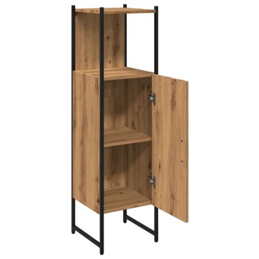 vidaXL Ντουλάπι μπάνιου Δρυς τεχνίτης 33x33x120,5cm 1 τεμ.