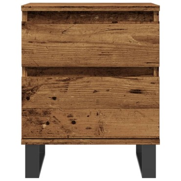 vidaXL Κομοδίνο Παλιό ξύλο 40x35x50cm από Επεξεργασμένο Ξύλο 1 τεμ.