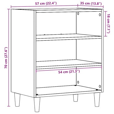 vidaXL Ντουλάπι Παλ. Ξύλο 57x35x75cm από Επεξεργασμένο Ξύλο 1 τεμ.