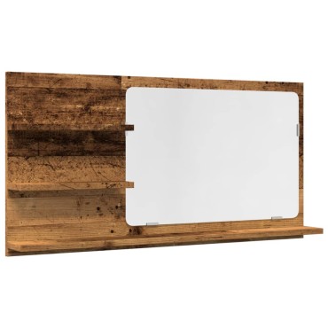 vidaXL Έπιπλο Καθρέφτη Μπάνιου Παλαιό Ξύλο 90x11x45cm Επεξ. Ξύλο 1 τεμ.