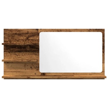 vidaXL Έπιπλο Καθρέφτη Μπάνιου Παλαιό Ξύλο 90x11x45cm Επεξ. Ξύλο 1 τεμ.
