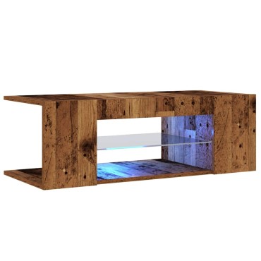 vidaXL Έπιπλο Τηλεόρασης LED Όψη Παλαιού Ξύλου 90x39x30cm Επεξ. Ξύλο