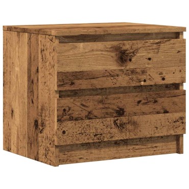 vidaXL Κομοδίνο Όψη Παλαιού Ξύλου 50x40x43.5cm από Επεξ. Ξύλο 1 τεμ.