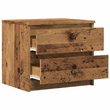 vidaXL Κομοδίνο Όψη Παλαιού Ξύλου 50x40x43.5cm από Επεξ. Ξύλο 1 τεμ.