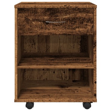 vidaXL Ντουλάπι Τροχήλατο Παλιό Ξύλο 46x36x59cm από Μοριοσανίδα 1 τεμ.