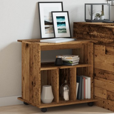 vidaXL Ντουλάπι Τροχήλατο Παλιό Ξύλο 60x45x60cm από Μοριοσανίδα 1 τεμ.