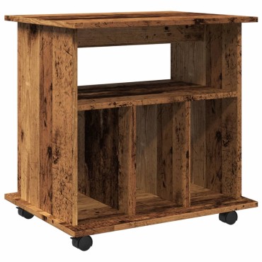 vidaXL Ντουλάπι Τροχήλατο Παλιό Ξύλο 60x45x60cm από Μοριοσανίδα 1 τεμ.