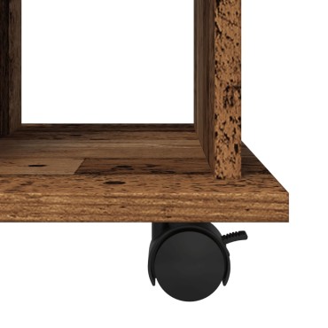 vidaXL Ντουλάπι Τροχήλατο Παλιό Ξύλο 60x45x60cm από Μοριοσανίδα 1 τεμ.