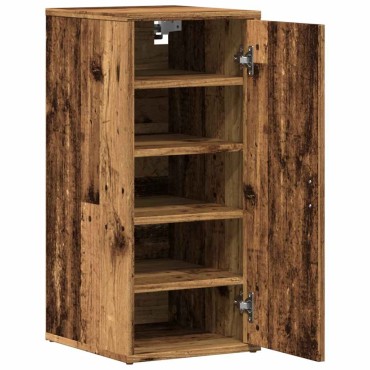 vidaXL Παπουτσοθήκη Παλιό Ξύλο 32x35x70cm από Μοριοσανίδα