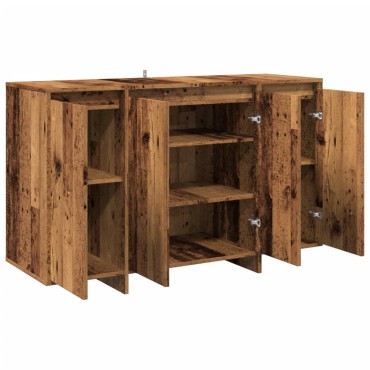 vidaXL Σκευοθήκη Παλιό ξύλο 120x41x75cm Ξύλο μηχανής 1 τεμ.