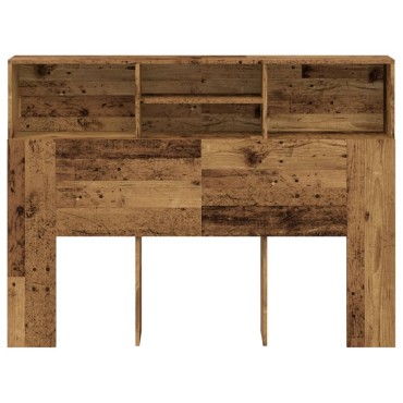 vidaXL Ντουλάπι κεφαλάρι Παλιό ξύλο 140x19x103,5cm