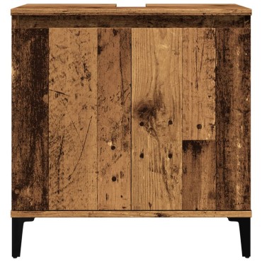 vidaXL Ντουλάπι νιπτήρα Παλιό ξύλο 58x33x60cm Κατασκευασμένο ξύλο 1 τεμ.