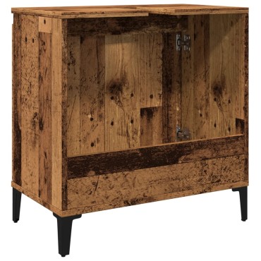 vidaXL Ντουλάπι νιπτήρα Παλιό ξύλο 58x33x60cm Κατασκευασμένο ξύλο 1 τεμ.