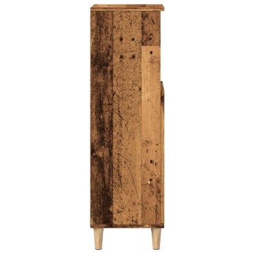 vidaXL Ντουλάπι μπάνιου Παλιό ξύλο 30x30x100cm Κατασκευασμένο ξύλο