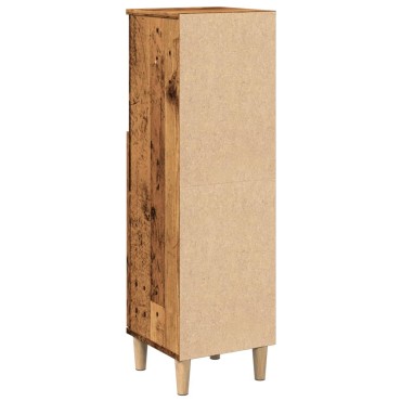 vidaXL Ντουλάπι μπάνιου Παλιό ξύλο 30x30x100cm Κατασκευασμένο ξύλο