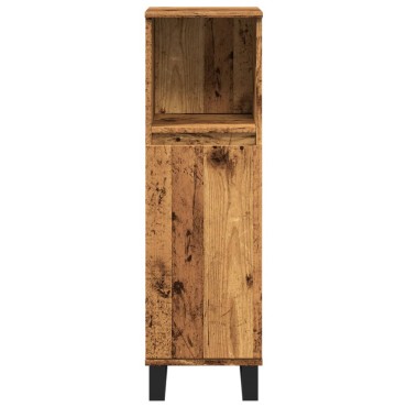 vidaXL Ντουλάπι μπάνιου Παλιό ξύλο 30x30x100cm Κατασκευασμένο ξύλο 1 τεμ.