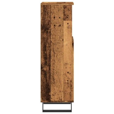 vidaXL Ντουλάπι μπάνιου Παλιό ξύλο 30x30x100cm Κατασκευασμένο ξύλο 1 τεμ.